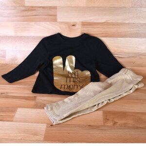 Garanimals 2T pant and shirt set-Gold and Black